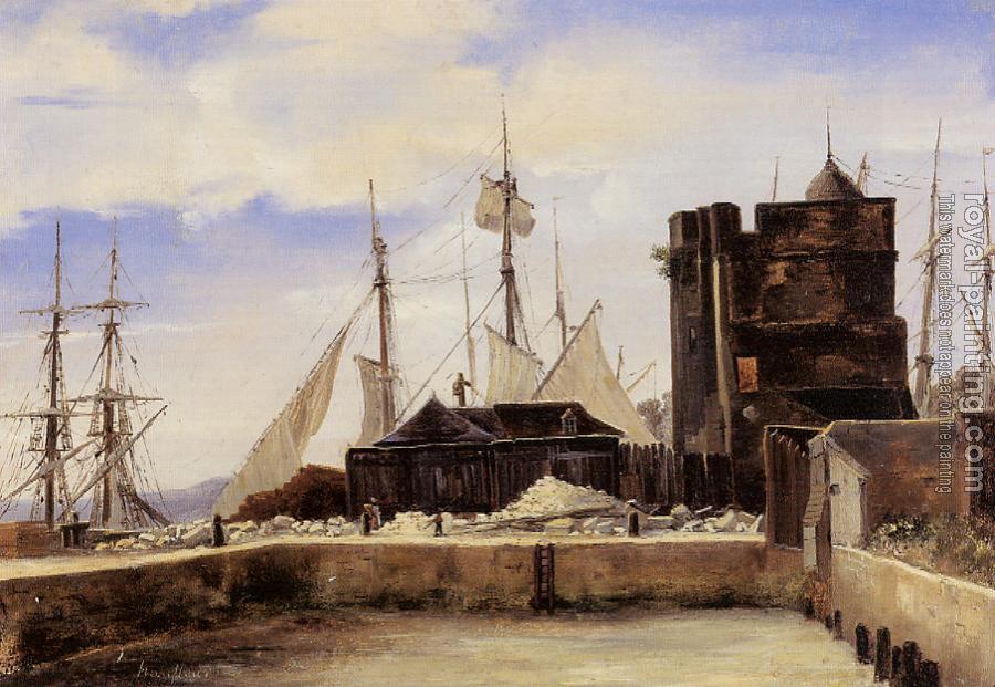 Jean-Baptiste-Camille Corot : Honfleur, The Old Wharf
